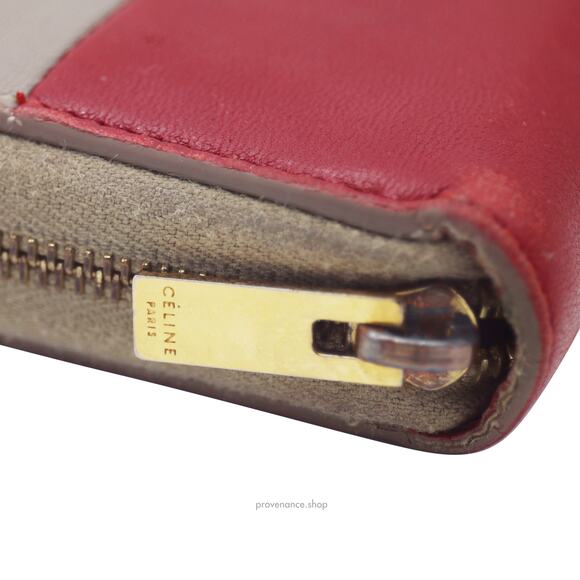 🔴 Celine Multifunction Zip Wallet - Grey/Red - Picture 6 of 8